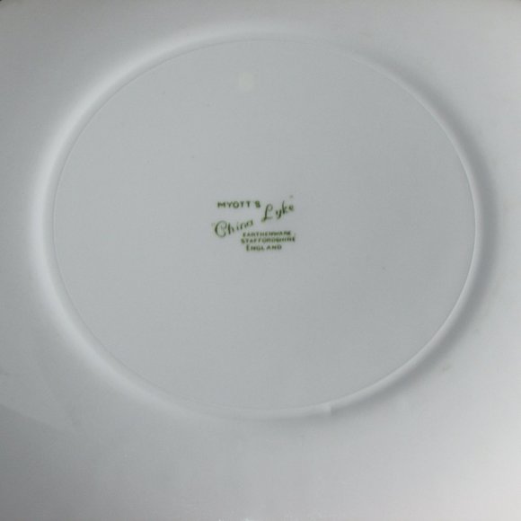 MYOTT China Lyke Dinner Plate Pink Roses Vintage Staffordshire England crazing - Picture 4 of 5